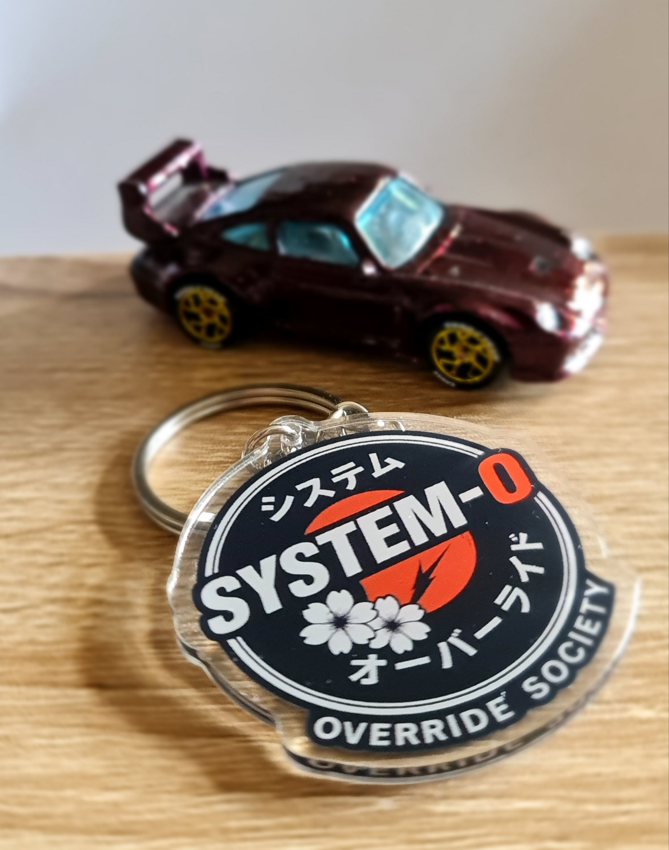 System Override Jpn crest keyring